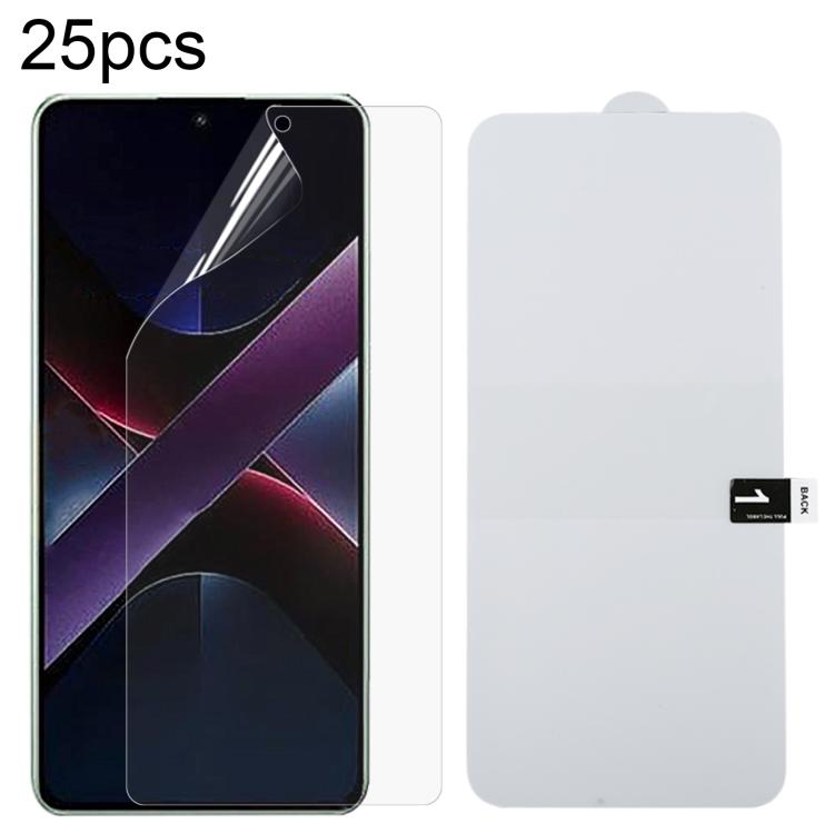 25pcs Full Screen Protector Explosion-proof Hydrogel Film, For Redmi 15 5G 169.5mm, For Xiaomi Poco C85 4G, For Redmi 15C 4G 171.5mm, For Redmi 15C 5G 173.1mm, For Redmi 15C 4G 173.1mm, For Redmi K80 Ultra, For Xiaomi Redmi Turbo 4 / Note 14S 4G       ...