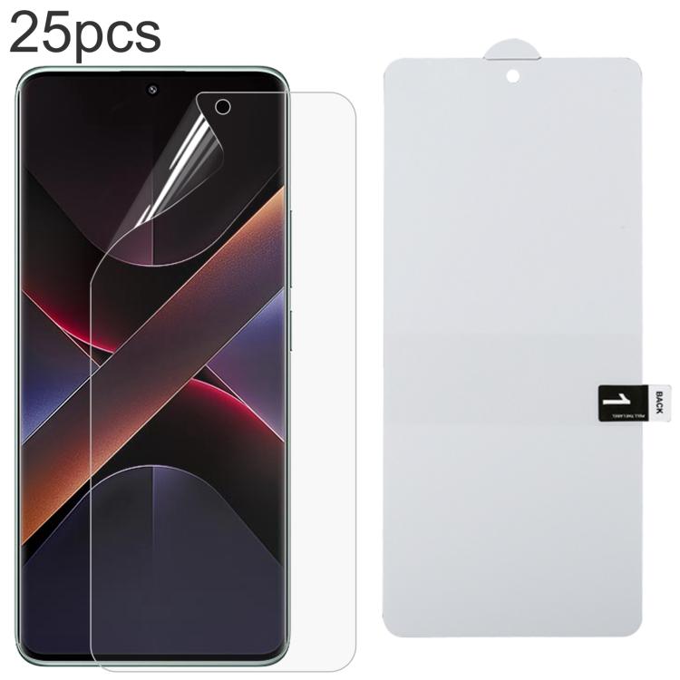 25pcs Full Screen Protector Explosion-proof Hydrogel Film, For Redmi 15 5G 169.5mm, For Xiaomi Poco C85 4G, For Redmi 15C 4G 171.5mm, For Redmi 15C 5G 173.1mm, For Redmi 15C 4G 173.1mm, For Redmi K80 Ultra, For Xiaomi Redmi Turbo 4 / Note 14S 4G       ...