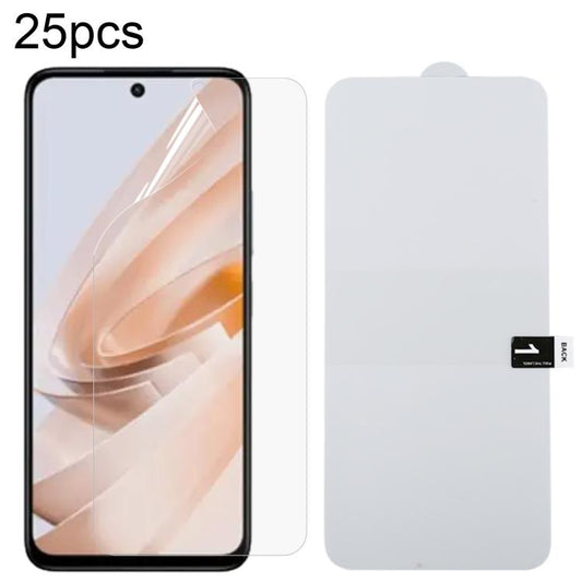 25pcs Full Screen Protector Explosion-proof Hydrogel Film, For Xiaomi Poco M7 Plus 5G, For Xiaomi 15T Pro 5G, For Xiaomi 15T 5G, For Redmi 15 4G 171.2mm, For Redmi 15 5G 169.5mm, For Xiaomi Poco C85 4G, For Redmi 15C 4G 171.5mm, For Redmi 15C 5G 173.1m...