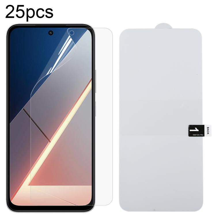25pcs Full Screen Protector Explosion-proof Hydrogel Film, For Xiaomi 17 Max 5G, For Redmi K90 Max 5G, For Xiaomi Poco C81x 4G, For Xiaomi 17T Pro 5G, For Xiaomi Poco M8s 5G, For Xiaomi Poco C81 Pro 4G, For Redmi A7 Pro 171mm / Poco C85x 5G            ...