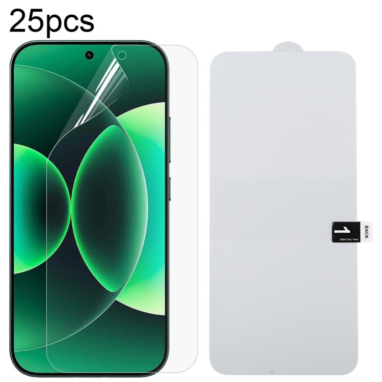 25pcs Full Screen Protector Explosion-proof Hydrogel Film, For Xiaomi 17 Max 5G, For Redmi K90 Max 5G, For Xiaomi Poco C81x 4G, For Xiaomi 17T Pro 5G, For Xiaomi Poco M8s 5G, For Xiaomi Poco C81 Pro 4G, For Redmi A7 Pro 171mm / Poco C85x 5G            ...