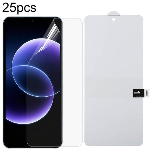 25pcs Full Screen Protector Explosion-proof Hydrogel Film, For Redmi 17C 4G, For Redmi K90 Ultra 5G, For Redmi K100 Pro 5G, For Xiaomi 17 Max 5G, For Redmi K90 Max 5G, For Xiaomi Poco C81x 4G, For Xiaomi 17T Pro 5G, For Xiaomi Poco M8s 5G              ...