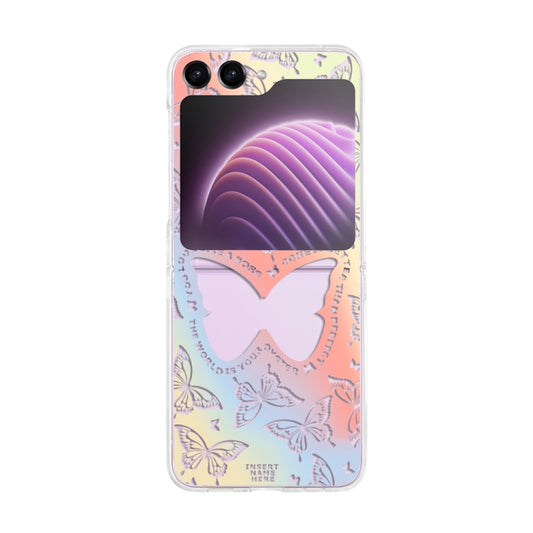 Painted Pattern PC Transparent Folding Phone Case, Series 1