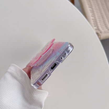 Painted Pattern PC Transparent Folding Phone Case, Series 1