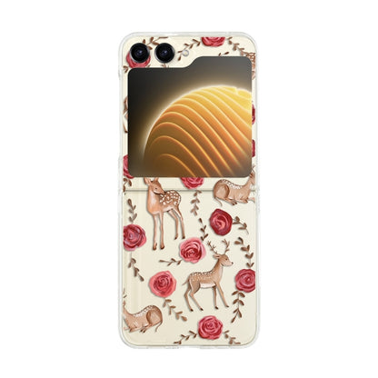 Painted Pattern PC Transparent Folding Phone Case, Series 1