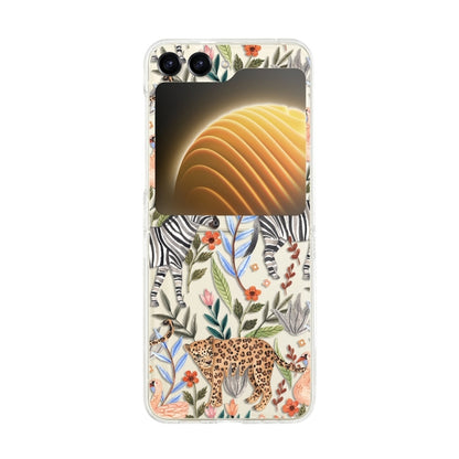 Painted Pattern PC Transparent Folding Phone Case, Series 1