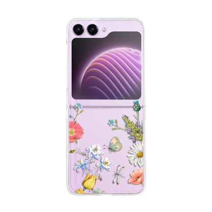 Painted Pattern PC Transparent Folding Phone Case, Series 1