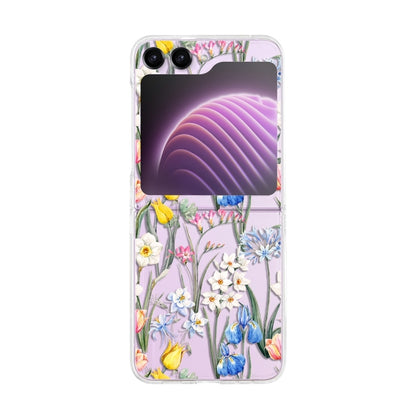 Painted Pattern PC Transparent Folding Phone Case, Series 1