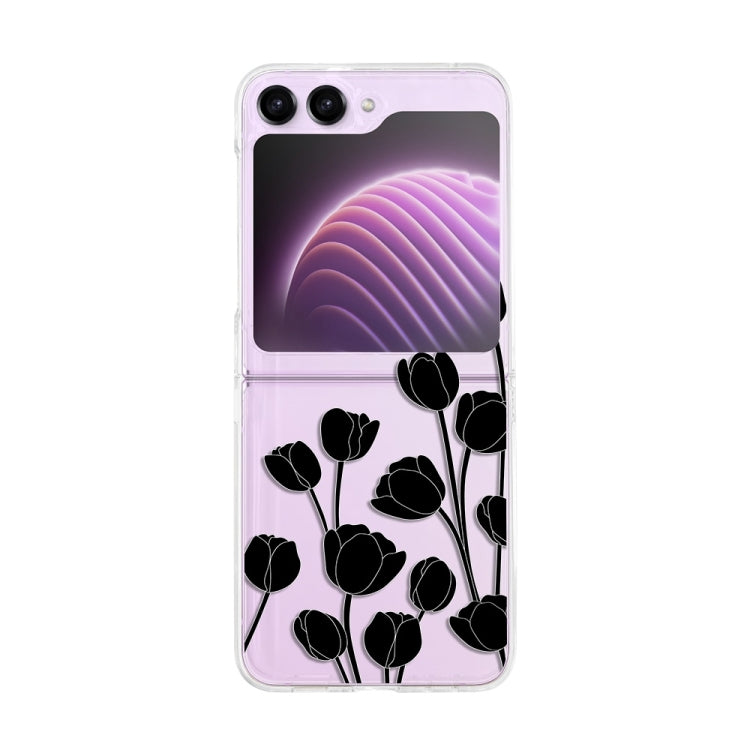 Painted Pattern PC Transparent Folding Phone Case, Series 1