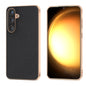 Genuine Leather Xiaoya Series Nano Plating Phone Case, For Samsung Galaxy S24 Ultra 5G, For Samsung Galaxy S24 5G, For Samsung Galaxy S23 FE 5G