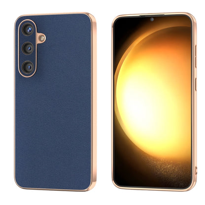 Genuine Leather Xiaoya Series Nano Plating Phone Case, For Samsung Galaxy S24 Ultra 5G, For Samsung Galaxy S24 5G, For Samsung Galaxy S23 FE 5G