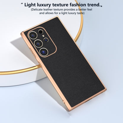 Genuine Leather Xiaoya Series Nano Plating Phone Case, For Samsung Galaxy S24 Ultra 5G, For Samsung Galaxy S24 5G, For Samsung Galaxy S23 FE 5G