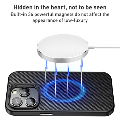 wlons Magsafe Carbon Fiber Kevlar TPU Phone Case, For iPhone 15 Pro, For iPhone 15 Plus, For iPhone 15