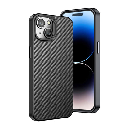 wlons Magsafe Carbon Fiber Kevlar TPU Phone Case, For iPhone 15 Pro, For iPhone 15 Plus, For iPhone 15