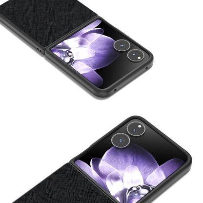 ABEEL Cross Texture Genuine Leather Phone Case