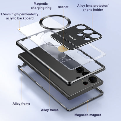 Aromatherapy Holder Single-sided MagSafe Magnetic Phone Case, For Samsung Galaxy S26 Ultra 5G, For Samsung Galaxy S25 Ultra 5G, For Samsung Galaxy S24 Ultra 5G, For Samsung Galaxy S23 Ultra 5G