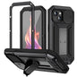 R-JUST Sliding Camera IP54 Life Waterproof Holder Phone Case, For iPhone 15 Pro, For iPhone 15 Plus, For iPhone 15