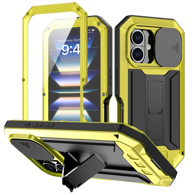 R-JUST Sliding Camera IP54 Life Waterproof Holder Phone Case, For iPhone Air, For iPhone 16 Pro Max, For iPhone 16 Pro, For iPhone 16 Plus, For iPhone 16, For iPhone 15 Pro Max