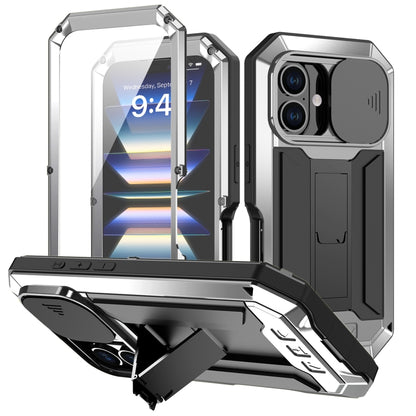 R-JUST Sliding Camera IP54 Life Waterproof Holder Phone Case, For iPhone Air, For iPhone 16 Pro Max, For iPhone 16 Pro, For iPhone 16 Plus, For iPhone 16, For iPhone 15 Pro Max