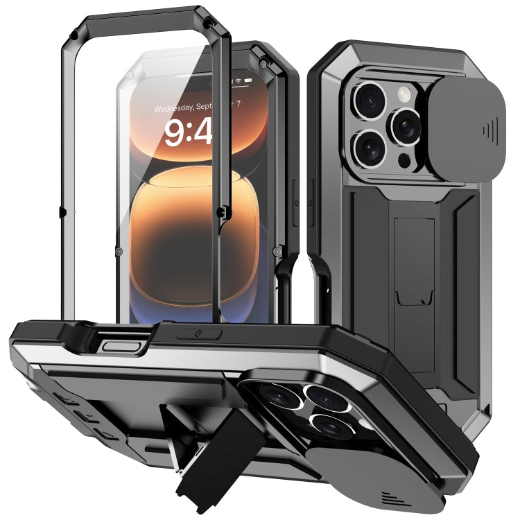 R-JUST Sliding Camera IP54 Life Waterproof Holder Phone Case, For iPhone Air, For iPhone 16 Pro Max, For iPhone 16 Pro, For iPhone 16 Plus, For iPhone 16, For iPhone 15 Pro Max