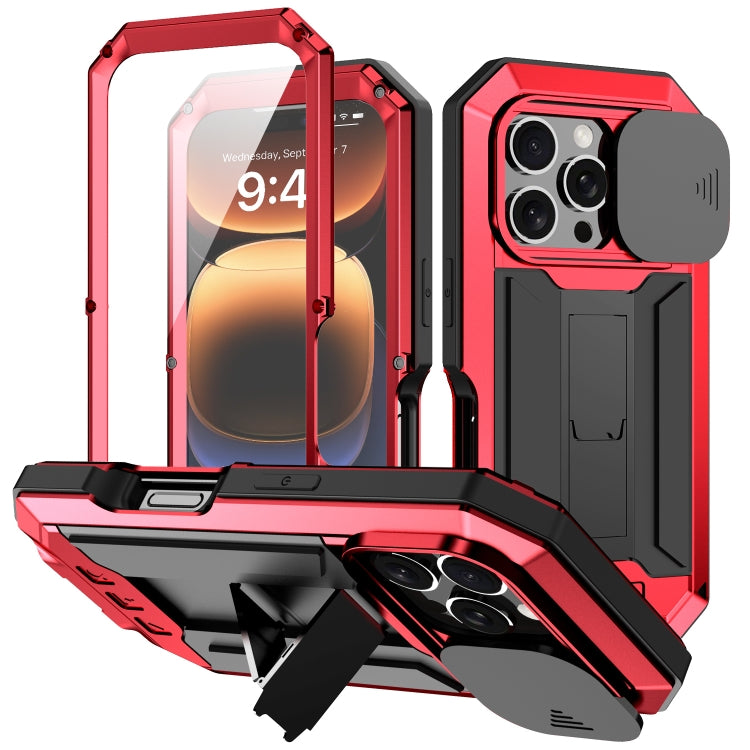R-JUST Sliding Camera IP54 Life Waterproof Holder Phone Case, For iPhone Air, For iPhone 16 Pro Max, For iPhone 16 Pro, For iPhone 16 Plus, For iPhone 16, For iPhone 15 Pro Max