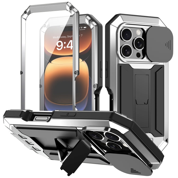 R-JUST Sliding Camera IP54 Life Waterproof Holder Phone Case, For iPhone Air, For iPhone 16 Pro Max, For iPhone 16 Pro, For iPhone 16 Plus, For iPhone 16, For iPhone 15 Pro Max