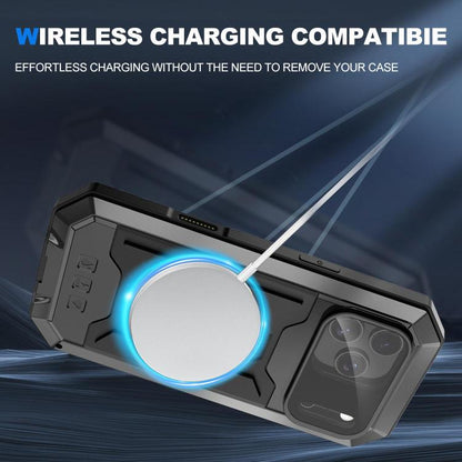 R-JUST Sliding Camera IP54 Life Waterproof Holder Phone Case, For iPhone 18 Pro, For iPhone 18 Pro Max, For iPhone 17e / 16e, For iPhone 17 Pro Max, For iPhone 17 Pro, For iPhone 17