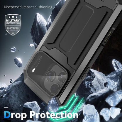 R-JUST Sliding Camera IP54 Life Waterproof Holder Phone Case, For iPhone 18 Pro, For iPhone 18 Pro Max, For iPhone 17e / 16e, For iPhone 17 Pro Max, For iPhone 17 Pro, For iPhone 17