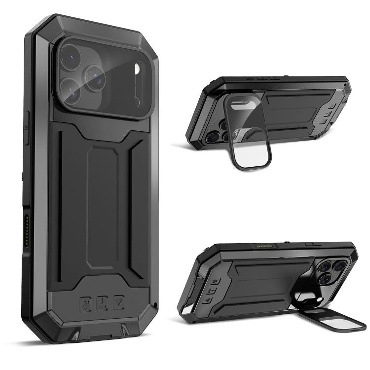 R-JUST Sliding Camera IP54 Life Waterproof Holder Phone Case, For iPhone 18 Pro, For iPhone 18 Pro Max, For iPhone 17e / 16e, For iPhone 17 Pro Max, For iPhone 17 Pro, For iPhone 17