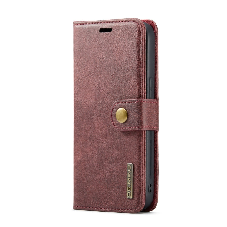 DG.MING Crazy Horse Texture Detachable Magnetic Leather Phone Case