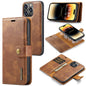 DG.MING Crazy Horse Texture Detachable Magnetic Leather Phone Case