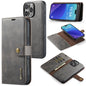 DG.MING Crazy Horse Texture Detachable Magnetic Leather Phone Case