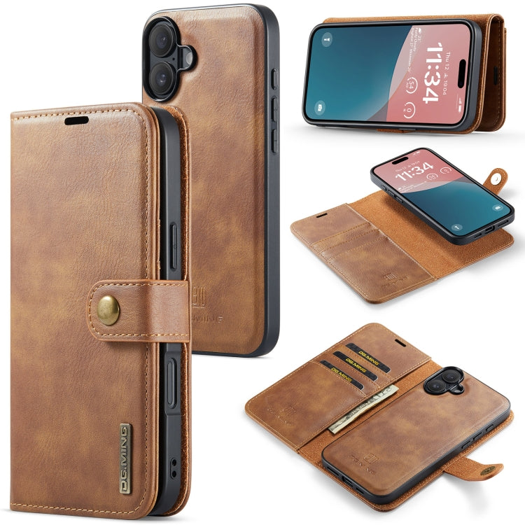 DG.MING Crazy Horse Texture Detachable Magnetic Leather Phone Case