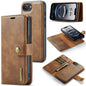 DG.MING Crazy Horse Texture Detachable Magnetic Leather Phone Case