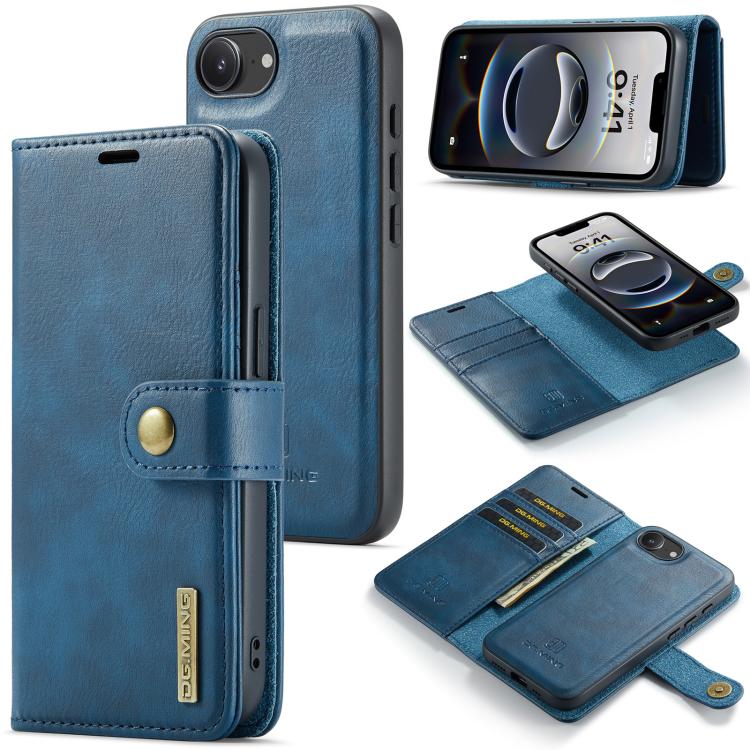 DG.MING Crazy Horse Texture Detachable Magnetic Leather Phone Case