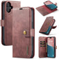 DG.MING Crazy Horse Texture Detachable Magnetic Leather Phone Case