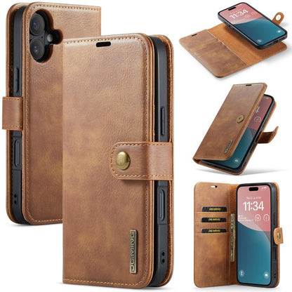 DG.MING Crazy Horse Texture Detachable Magnetic Leather Phone Case