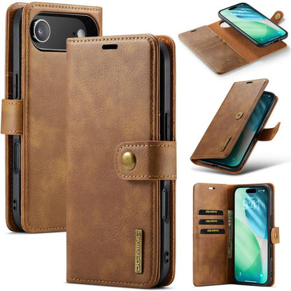 DG.MING Crazy Horse Texture Detachable Magnetic Leather Phone Case