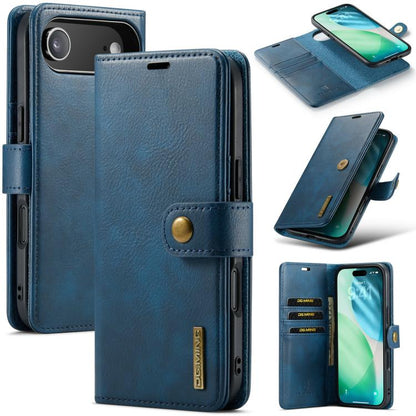 DG.MING Crazy Horse Texture Detachable Magnetic Leather Phone Case, For iPhone Air, For iPhone 16 Pro Max, For iPhone 16 Pro, For iPhone 16 Plus
