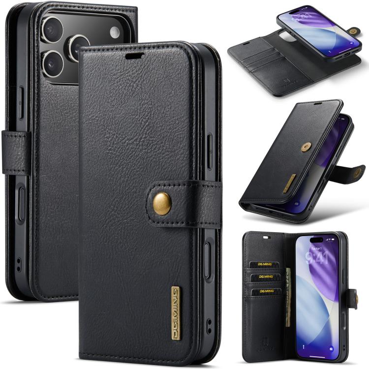 DG.MING Crazy Horse Texture Detachable Magnetic Leather Phone Case