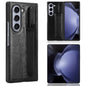 Vintage Texture Phone Case with Pen Slot, For Samsung Galaxy Z Fold6, For Samsung Galaxy Z Fold5