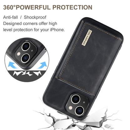 DG.MING M1 Series 3-Fold Multi Card Wallet Leather Phone Case, For iPhone 15