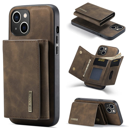 DG.MING M1 Series 3-Fold Multi Card Wallet Leather Phone Case, For iPhone 15
