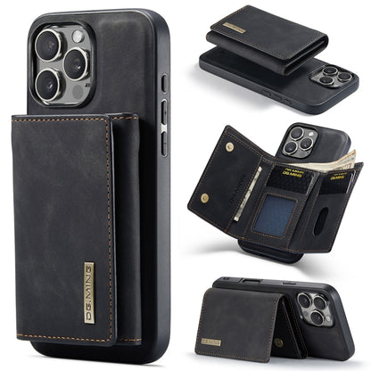 DG.MING M1 Series 3-Fold Multi Card Wallet Leather Phone Case, For iPhone Air, For iPhone 16 Pro Max, For iPhone 16 Pro, For iPhone 16 Plus