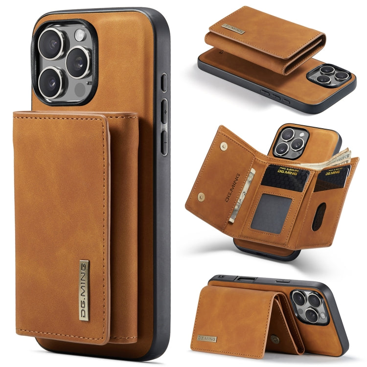DG.MING M1 Series 3-Fold Multi Card Wallet Leather Phone Case, For iPhone Air, For iPhone 16 Pro Max, For iPhone 16 Pro, For iPhone 16 Plus