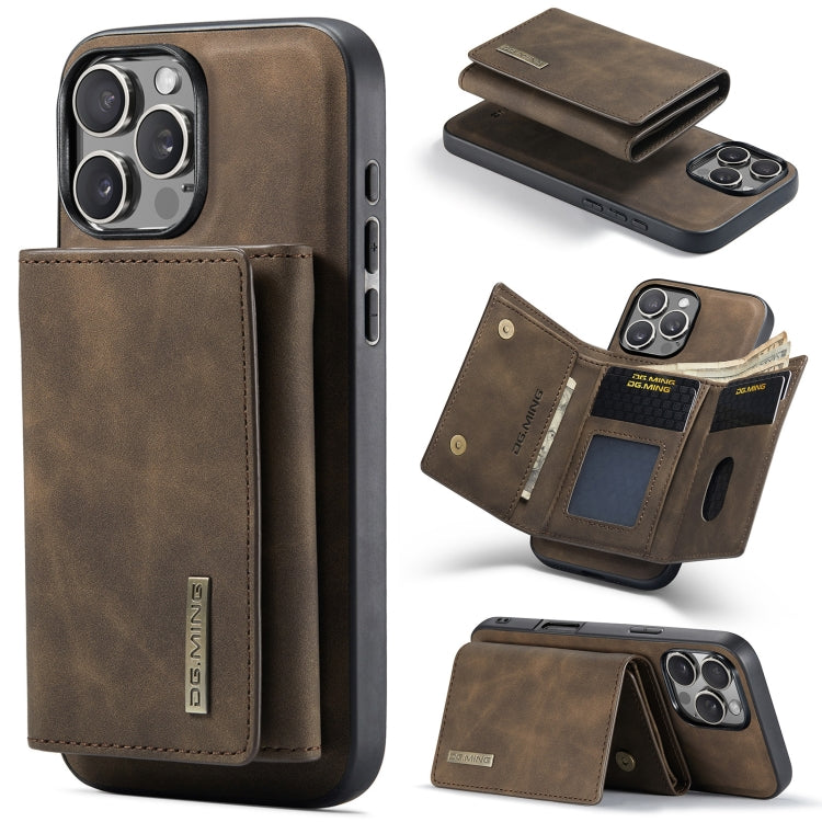 DG.MING M1 Series 3-Fold Multi Card Wallet Leather Phone Case, For iPhone Air, For iPhone 16 Pro Max, For iPhone 16 Pro, For iPhone 16 Plus