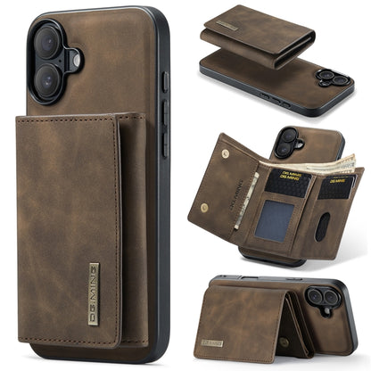 DG.MING M1 Series 3-Fold Multi Card Wallet Leather Phone Case, For iPhone Air, For iPhone 16 Pro Max, For iPhone 16 Pro, For iPhone 16 Plus