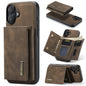 DG.MING M1 Series 3-Fold Multi Card Wallet Leather Phone Case, For iPhone Air, For iPhone 16 Pro Max, For iPhone 16 Pro, For iPhone 16 Plus