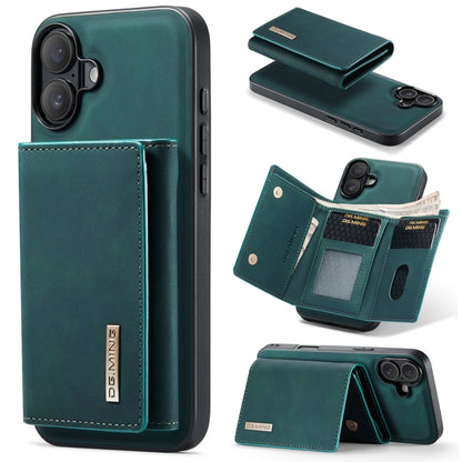 DG.MING M1 Series 3-Fold Multi Card Wallet Leather Phone Case, For iPhone 16e, For iPhone 16 Pro Max, For iPhone 16 Pro, For iPhone 16 Plus