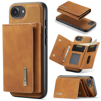 DG.MING M1 Series 3-Fold Multi Card Wallet Leather Phone Case, For iPhone 16e, For iPhone 16 Pro Max, For iPhone 16 Pro, For iPhone 16 Plus